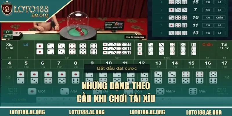 Những dạng theo cầu khi chơi tài xỉu